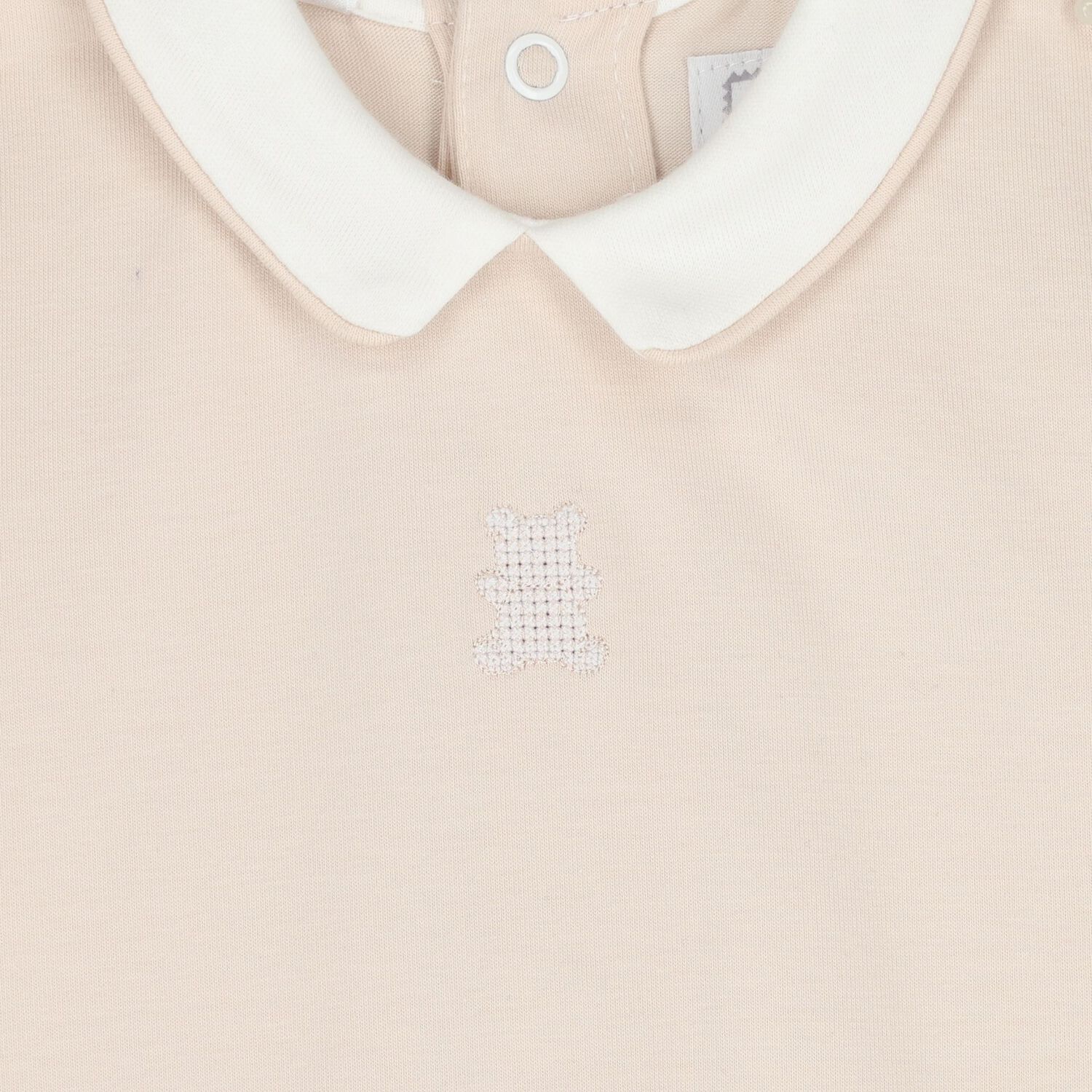 Baby Boys Beige Teddy Bear Babygrow Set, 2, hi-res