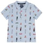 قميص بولو بالشعار للاولاد بطبعه تيدىبير باللون الازرق , 2, hi-res