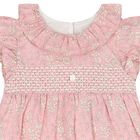 Baby Girls Pink Floral Romper, 1, hi-res