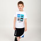 Boys White Logo T-Shirt, 1, hi-res