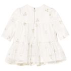 Baby Girls White Floral Tulle Dress, 2, hi-res
