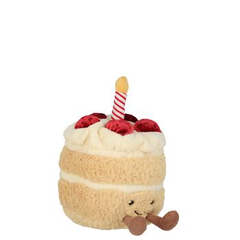 Beige Amuseables Birthday Cake Soft Toy ( 13CM )