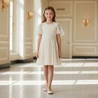 Girls Ivory Sequin & Tulle Dress, 1, hi-res