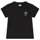 Boys Black Logo T-Shirt, 1, hi-res