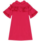 Girls Pink Ruffle Dress, 2, hi-res