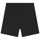 Boys White & Black Logo Shorts Set, 1, hi-res