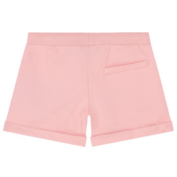 Girls Pink Teddy Bear Logo Shorts