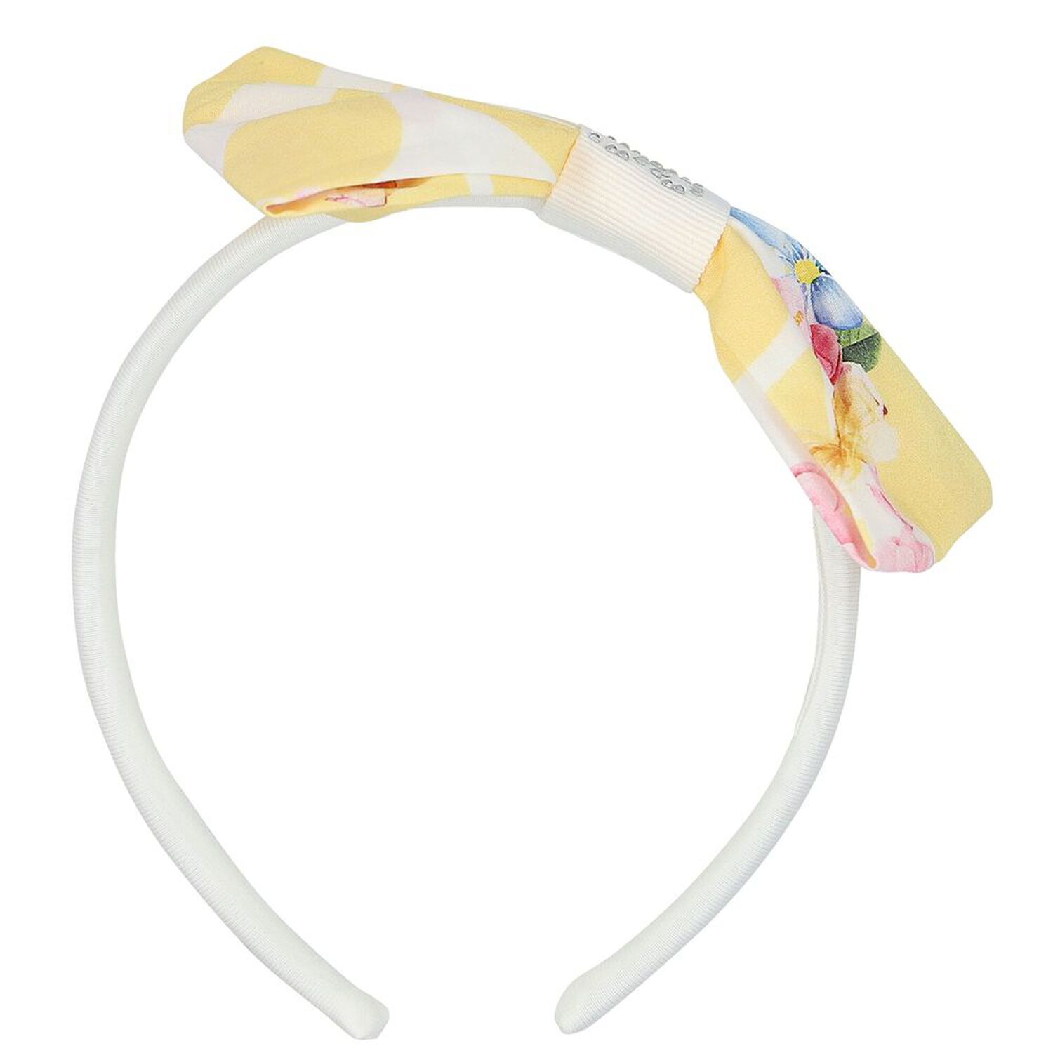 طوق شعر بنات بالشعار باللون الأصفر, 1, hi-res image number null