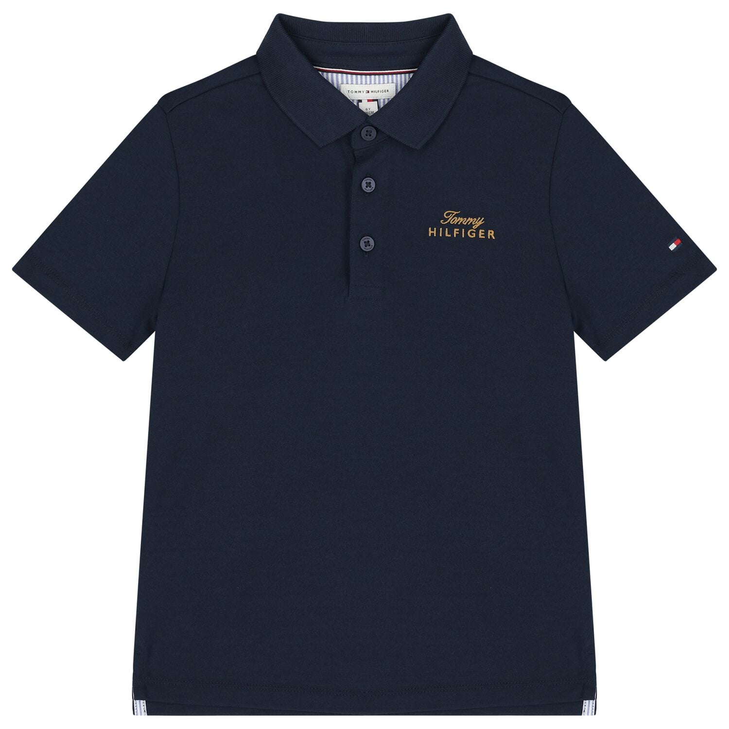 Boys Navy Blue Logo Polo Shirt , 1, hi-res