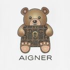 تيشيرت بطبعة تيدى باللون الكحلى للبنات, 3, hi-res