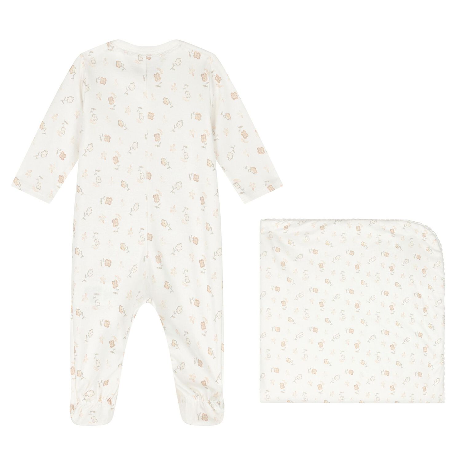 طقم بنات هدايا بالشعار باللون العاجي, 1, hi-res