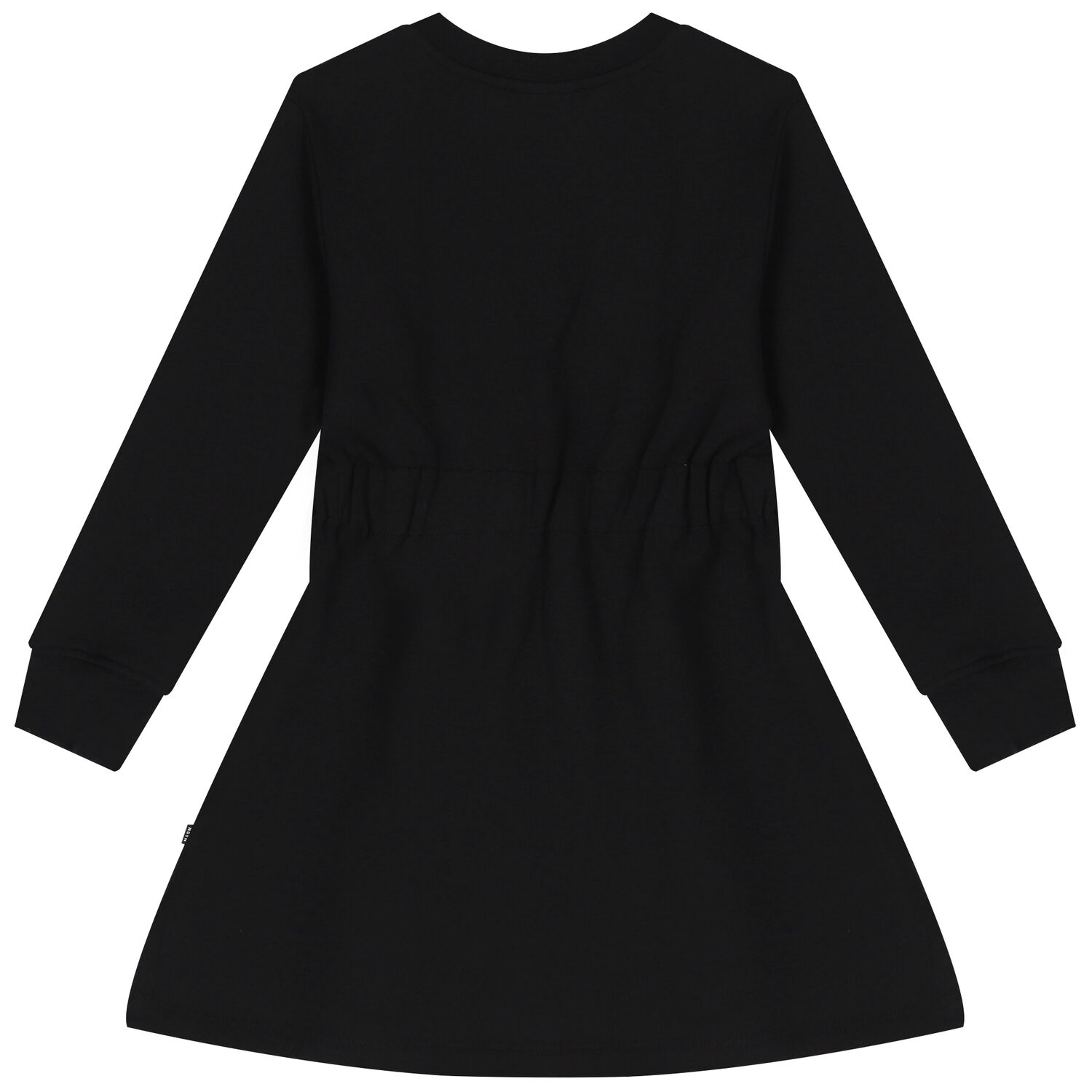 فستان بنات بالشعار باللون الاسود, 1, hi-res