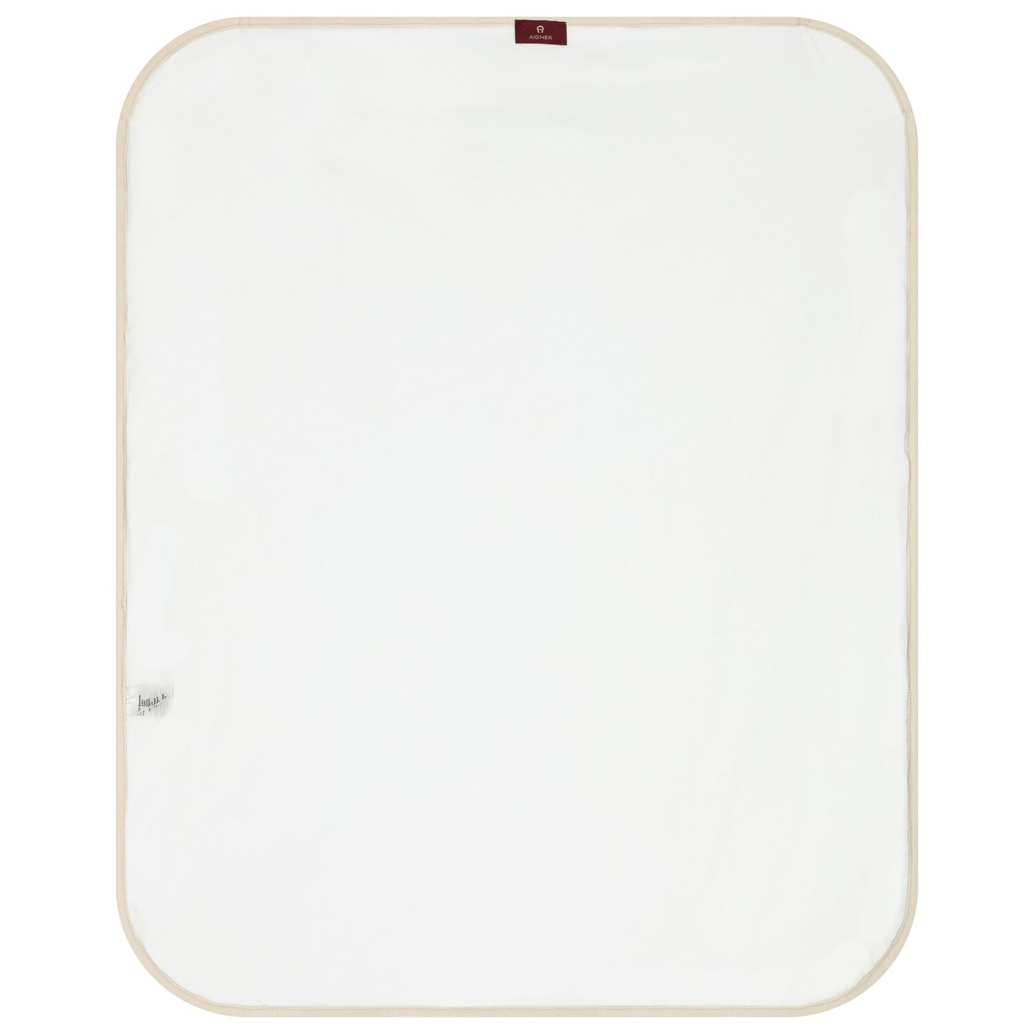 بطانية بالشعار باللون الأبيض والبيج, 1, hi-res image number null