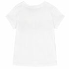 Girls White Logo T-Shirt, 2, hi-res