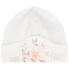 طقم بطانية عاجية مزخرفة بالزهور للبنات الصغار, 1, hi-res