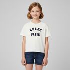 Girls Ivory Logo T-Shirt, 1, hi-res