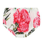 طقم فستان بطبعة الزهور باللون العاجي والأحمر, 1, hi-res