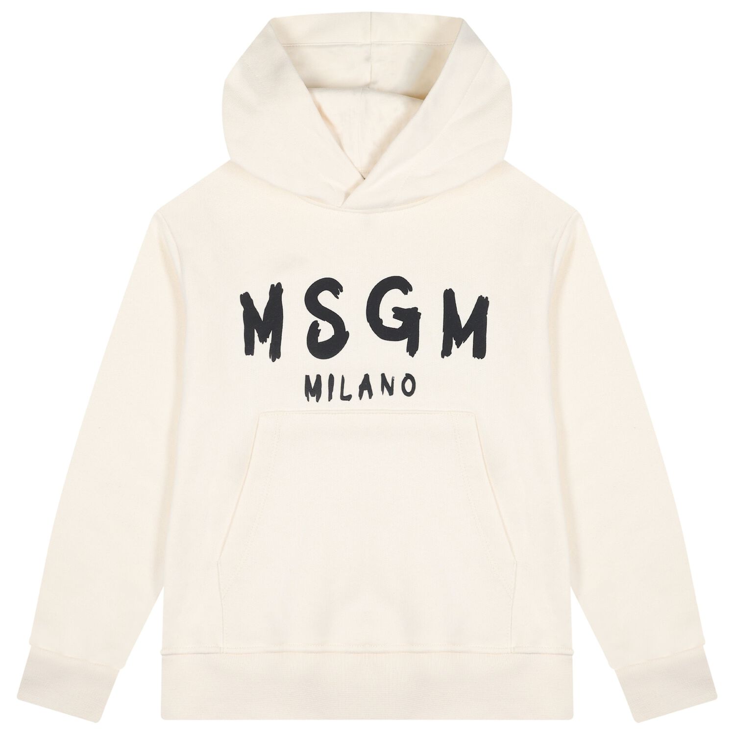 Ivory & Black Logo Hooded Top, 1, hi-res