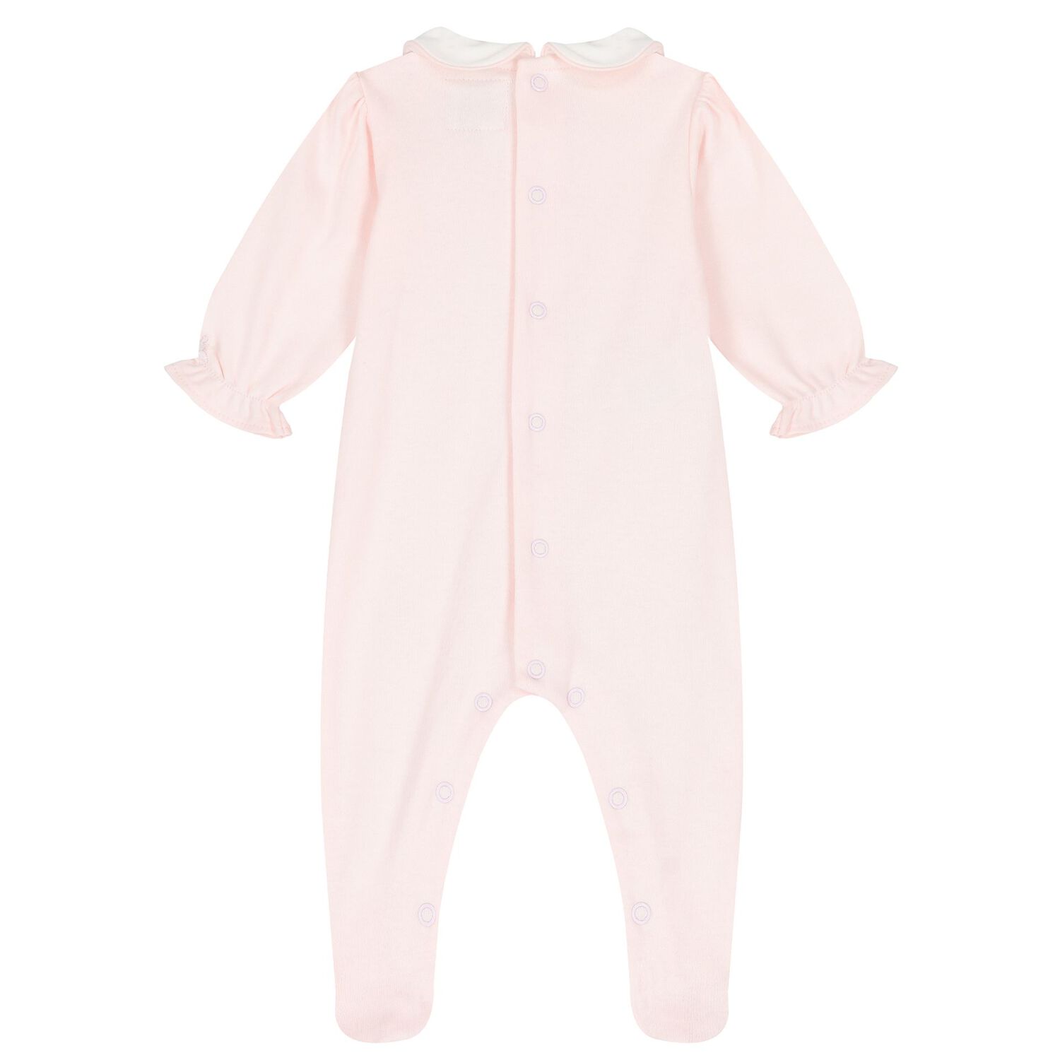 Baby Girls Pink & White Babygrow, 1, hi-res image number null