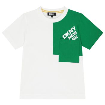 White & Green Logo T-Shirt
