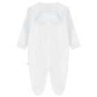 Baby Boys Blue Wings Velour Babygrow, 1, hi-res