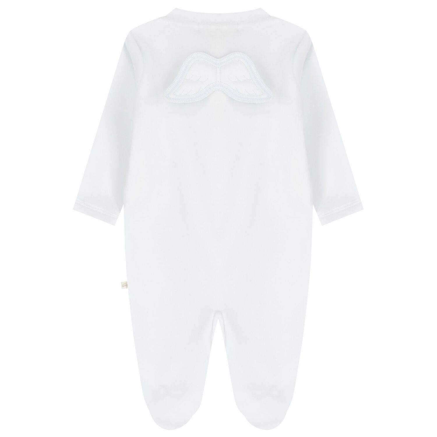 Baby Boys Blue Wings Velour Babygrow, 1, hi-res
