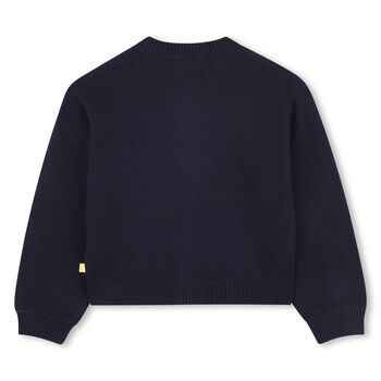 كارديجان مطرز بالترتر باللون  الكحلي للفتيات