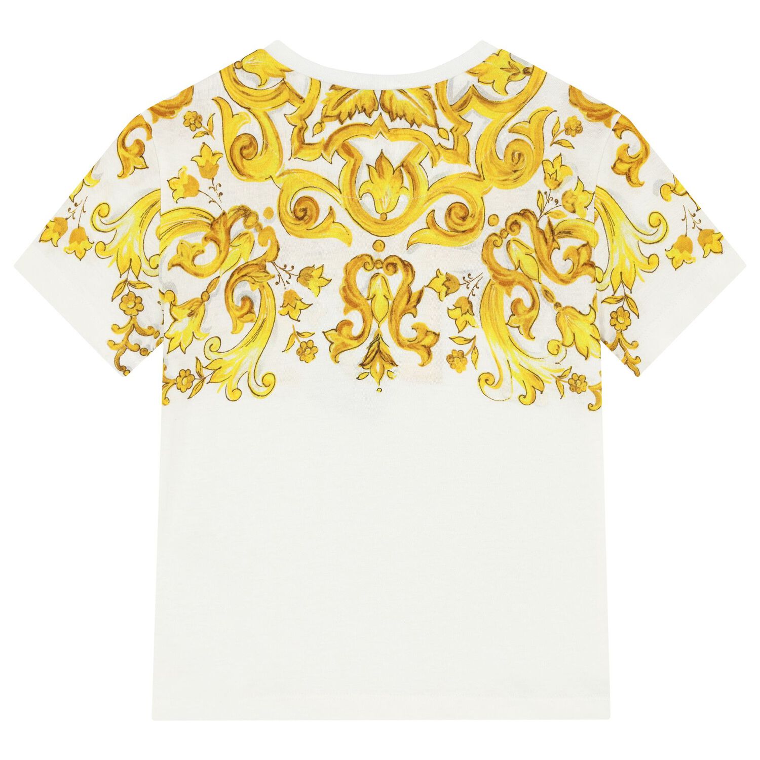 Girls White & Yellow Majolica T-Shirt, 1, hi-res