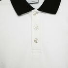 تيشيرت بولو بالشعار باللون الأبيض والأزرق للأولاد, 1, hi-res