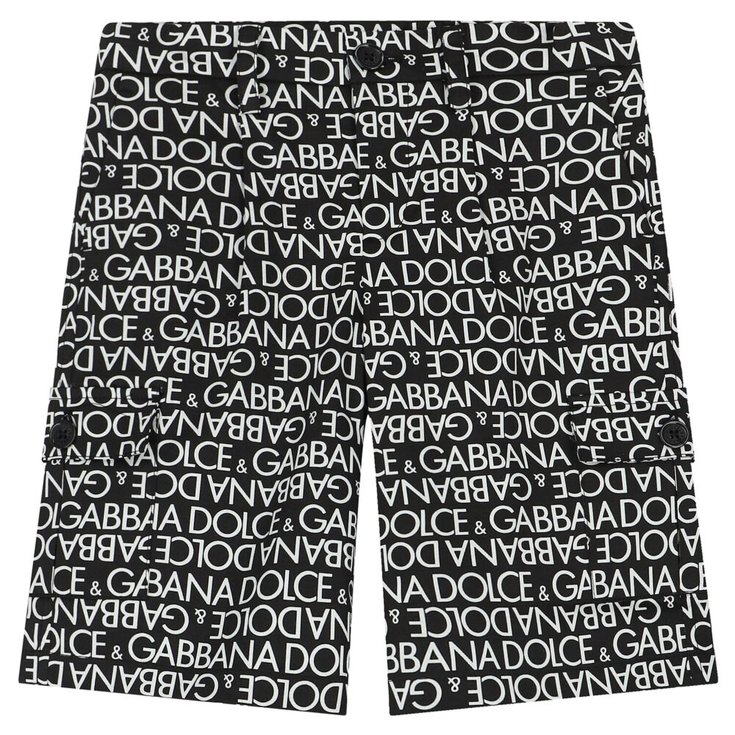 Boys Black & White Logo Shorts, 1, hi-res image number null