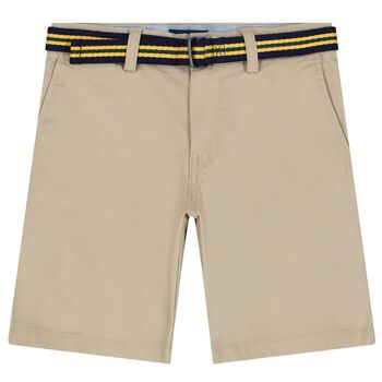 Ralph Lauren Boys Beige Logo Shorts, 1 Boys Beige Logo Shorts