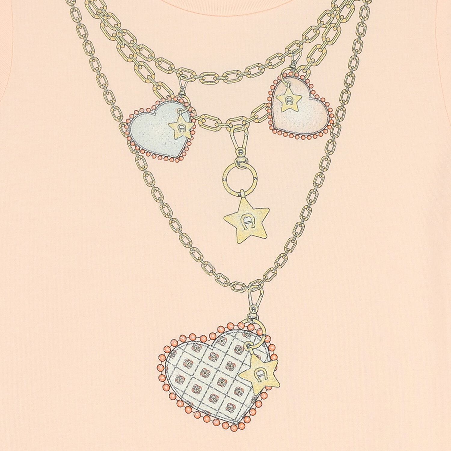 فستان بنات بالشعار بشكل قلاده باللون الوردى , 2, hi-res