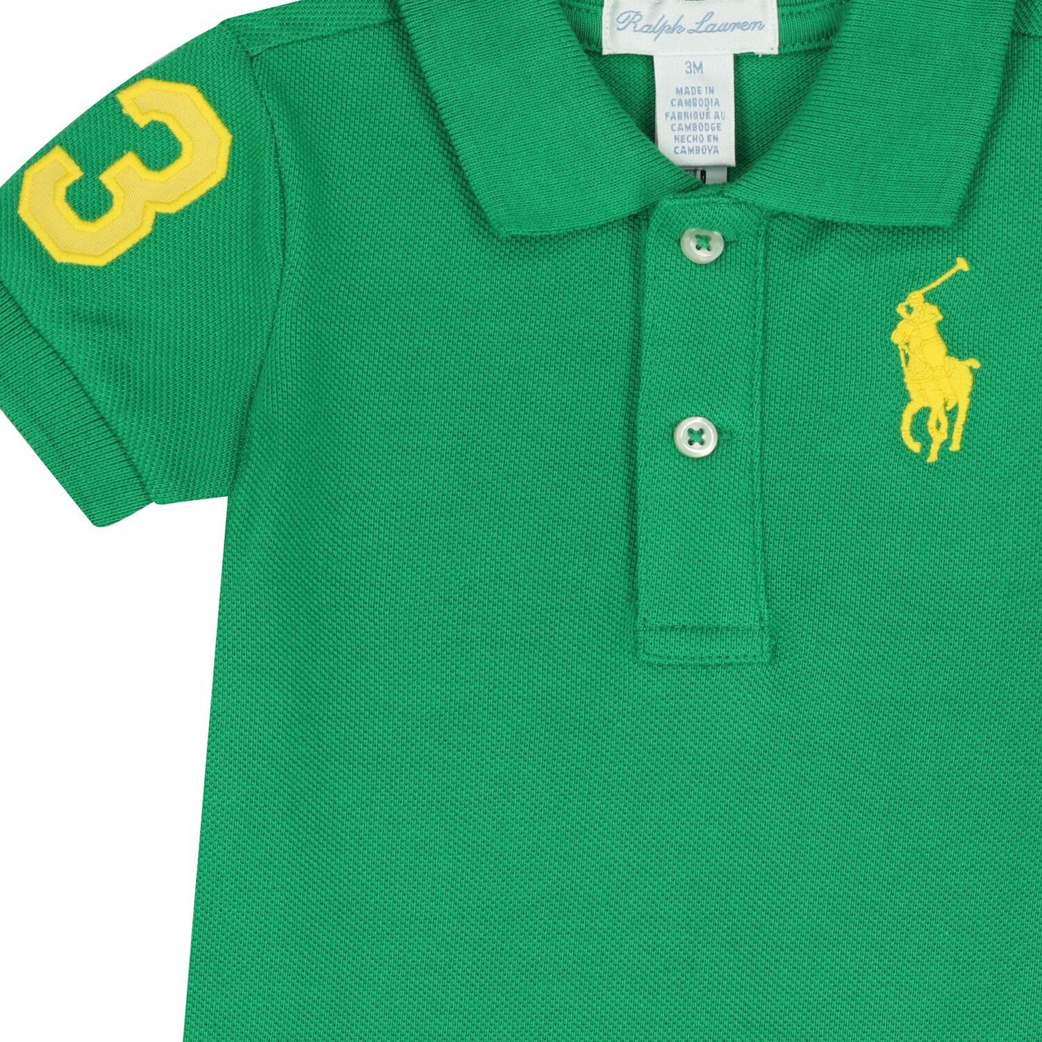 Baby Boys Green Logo Bodysuit, 1, hi-res