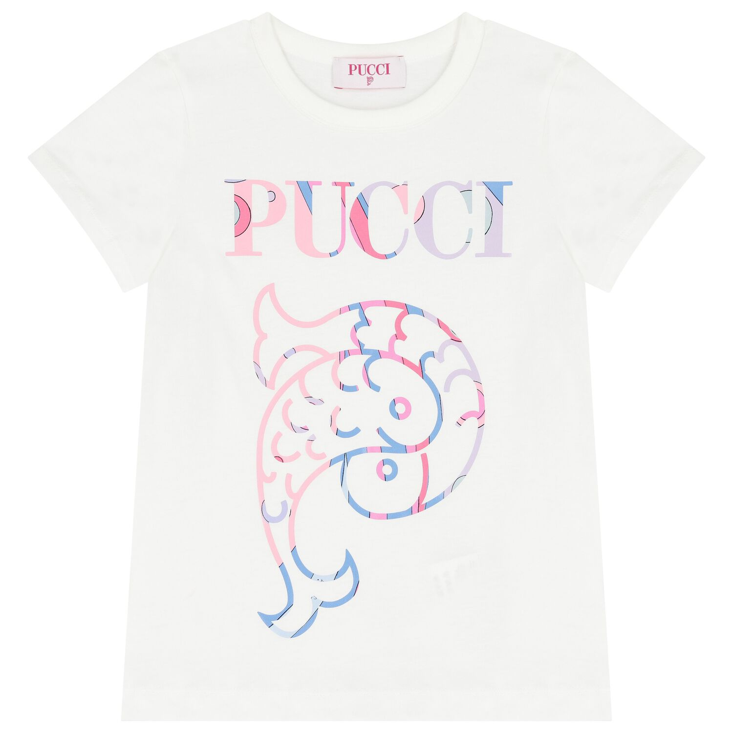 Girls White Logo Fontane T-Shirt, 4, hi-res