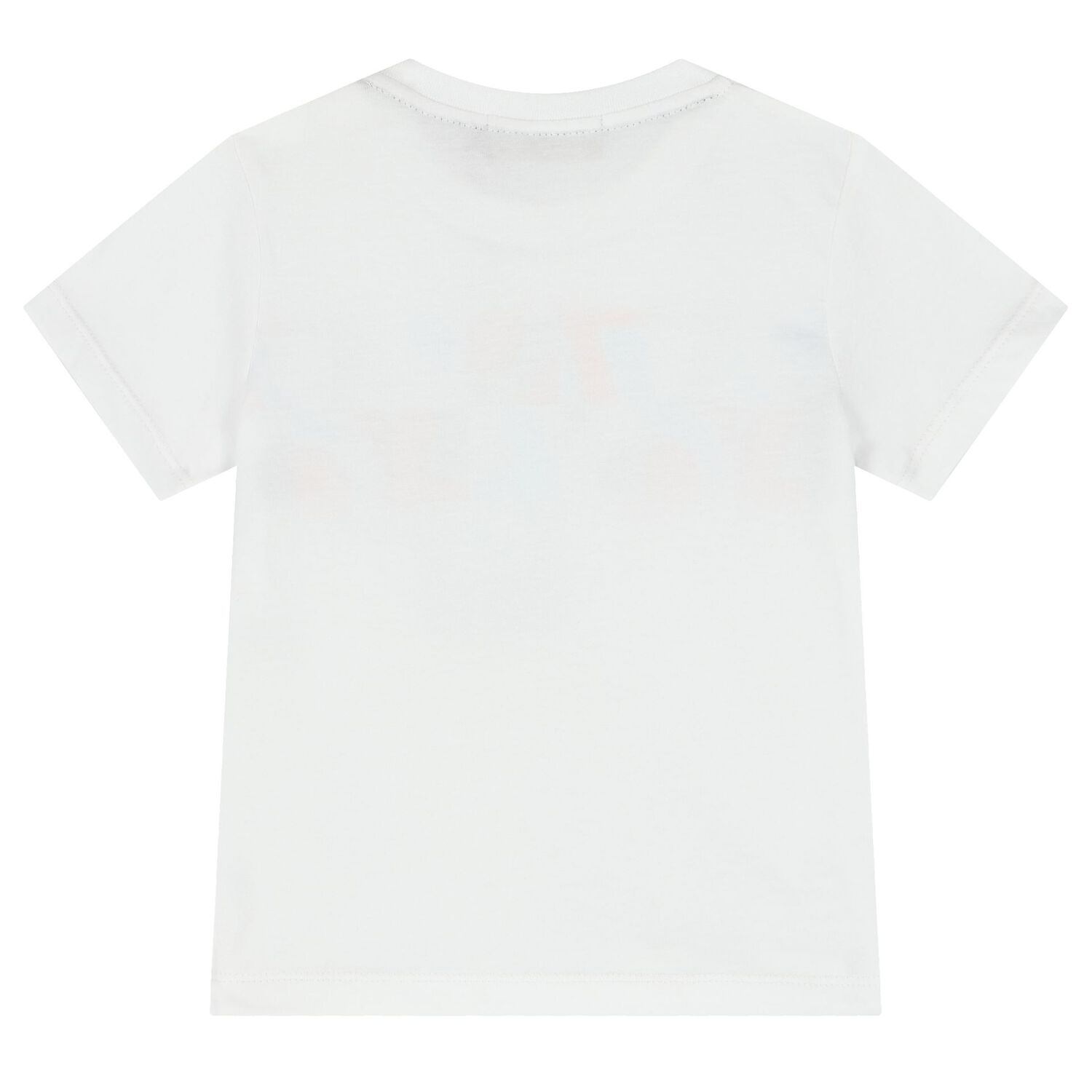 تيشيرت أولاد بالشعار باللون الأبيض, 1, hi-res