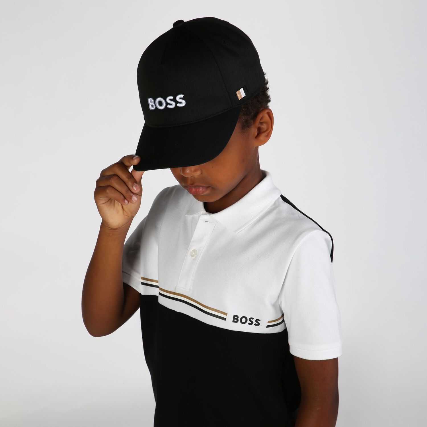 Boys Black Logo Cap, 1, hi-res image number null