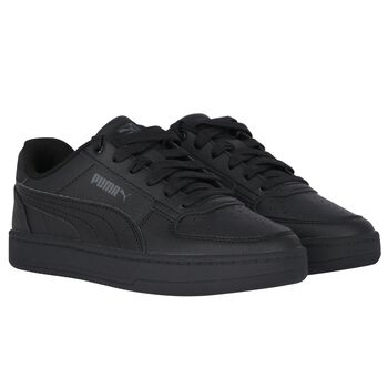Puma Black Logo Leather Trainers, 1 Black Logo Leather Trainers