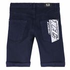 Boys Navy Bermuda Shorts, 1, hi-res