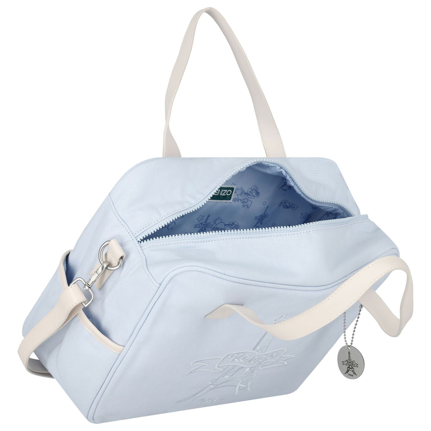 Blue Logo Eiffel Tower Baby Changing Bag, 2, hi-res