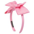Girls Pink Bow Headband, 3, hi-res