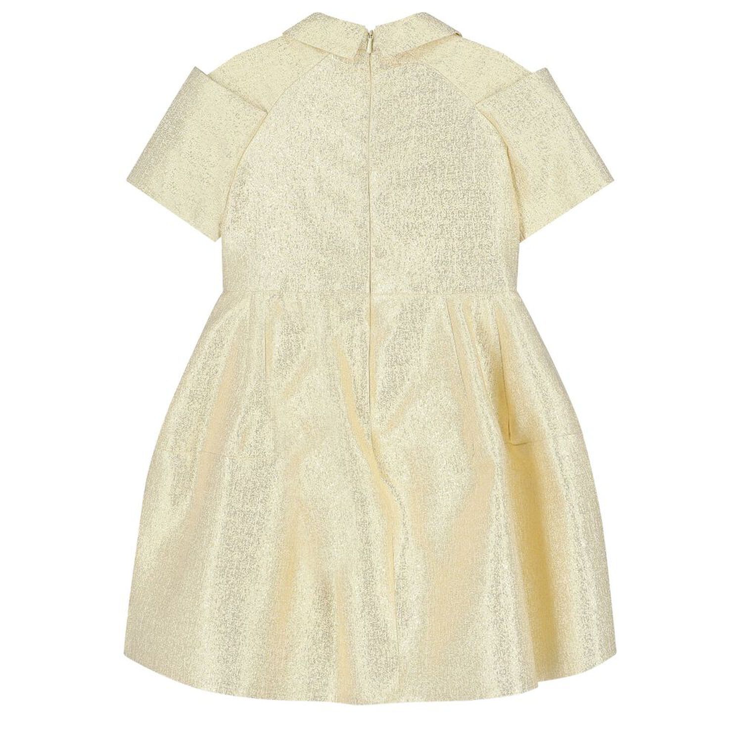 Girls Gold Jacquard Dress, 1, hi-res image number null