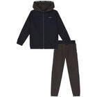 Boys Black & Khaki Tracksuit, 2, hi-res