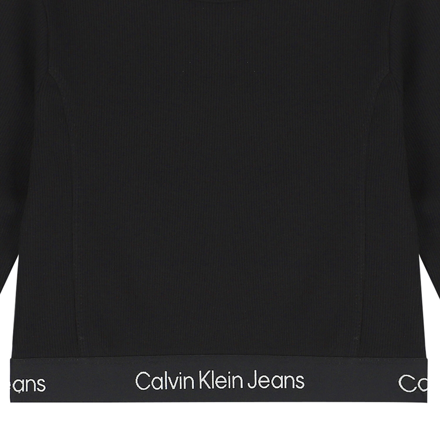 Girls Black Logo Long Sleeve Top, 1, hi-res image number null