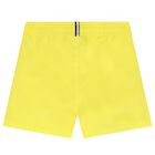 Younger Boys Yellow Logo Swim Shorts, 1, hi-res