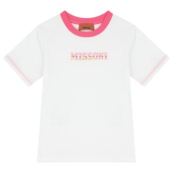 Girls White Logo T-Shirt