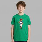 Boys Green Logo Polo Bear T-Shirt, 1, hi-res