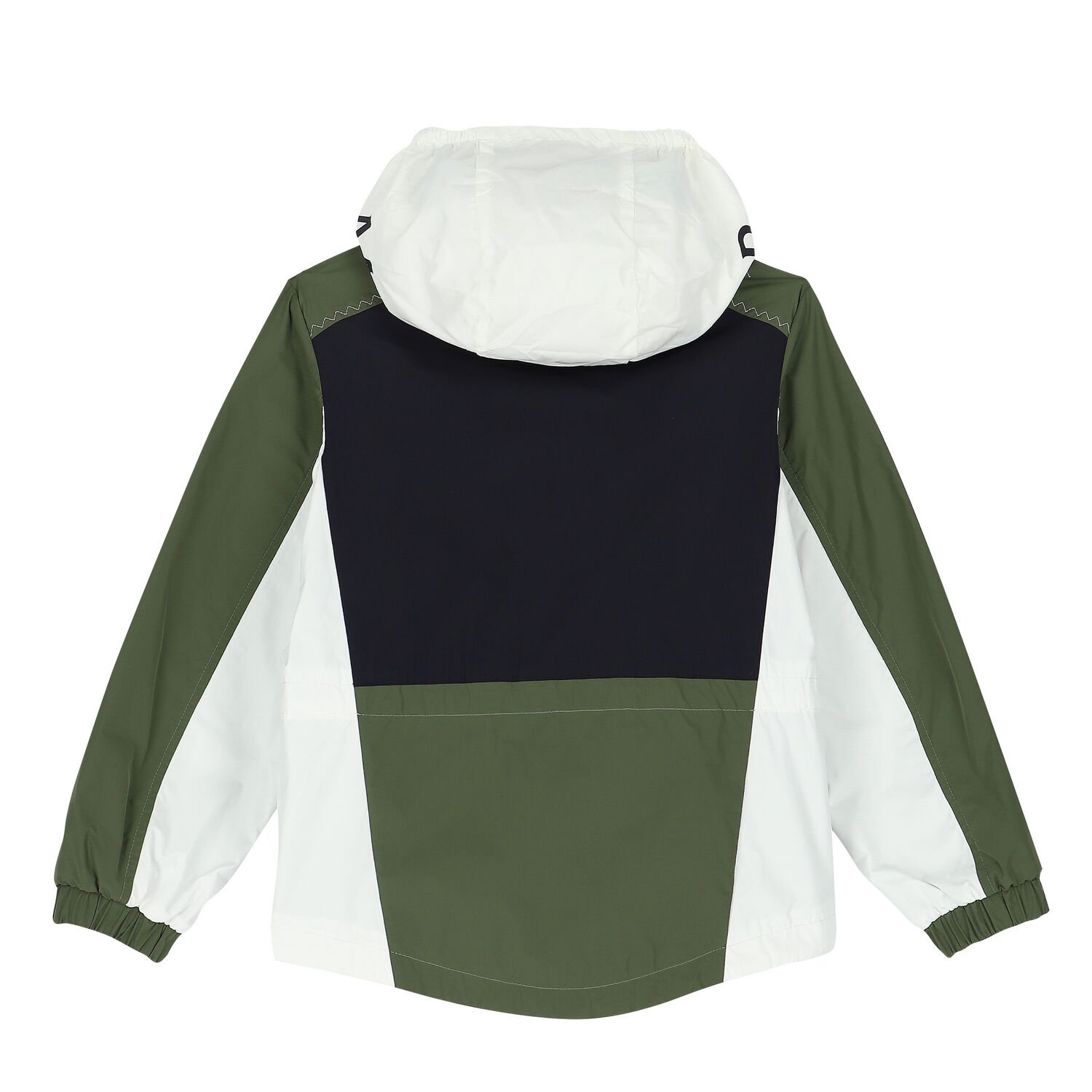 Boys Navy, Khaki & White Logo Jacket, 1, hi-res