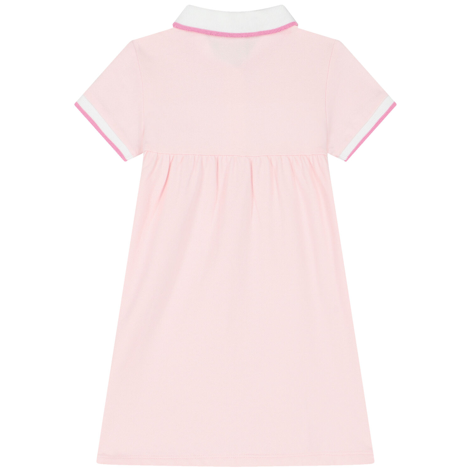 Younger Girls Pink Logo Polo Dress, 1, hi-res
