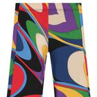 Girls Black, Green, Red & Purple Onde Leggings, 1, hi-res