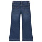 جينز بنات بالشعار باللون الأزرق, 1, hi-res